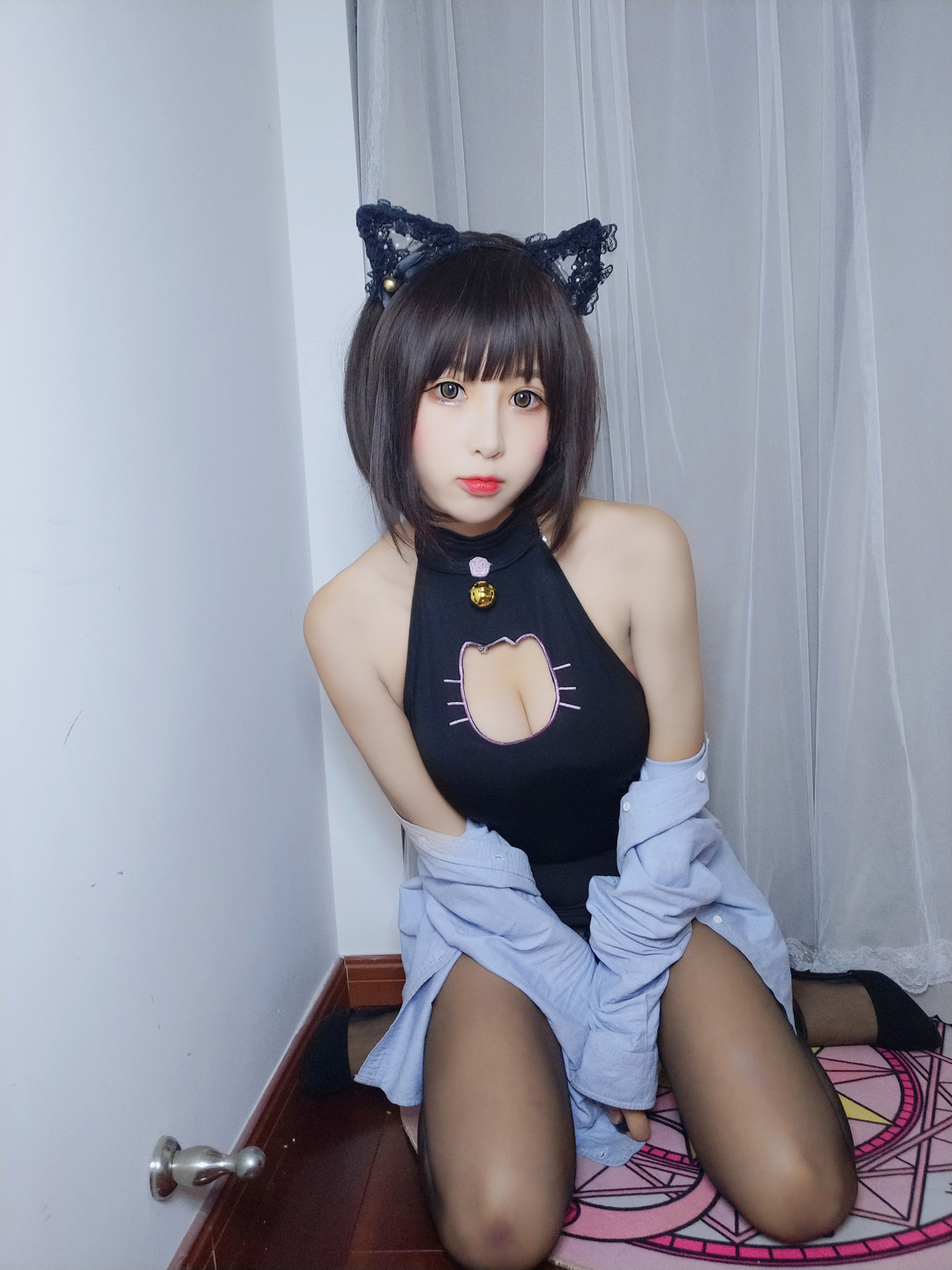 雯粥粥i - NO.022 露背猫咪[6P2V]-XikXak
